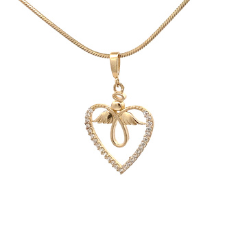 Žluté zlato přívěsek ANDĚL SRDCE